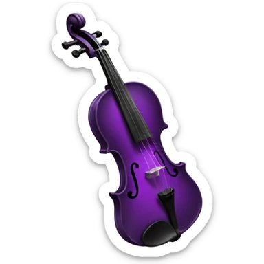 Purple violin sticker