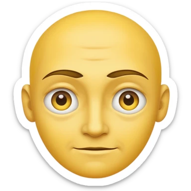 side eyeing evil smiling emoji, yellow face, narrowed eyes, subtle evil smile, no text sticker