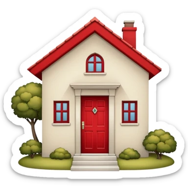 casa pequeña frontal sticker