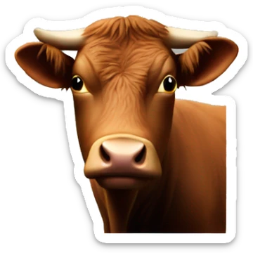 picture of an ox in a photo frame sticker