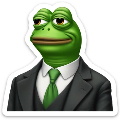 Donald trump costard pepe the frog sticker