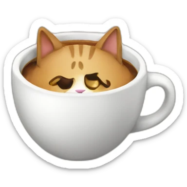 cat coffee sticker
