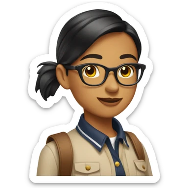 Preppy girl with Stanley sticker