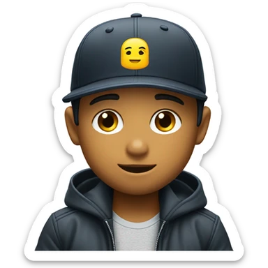 Niño con gorra hugo boss sticker