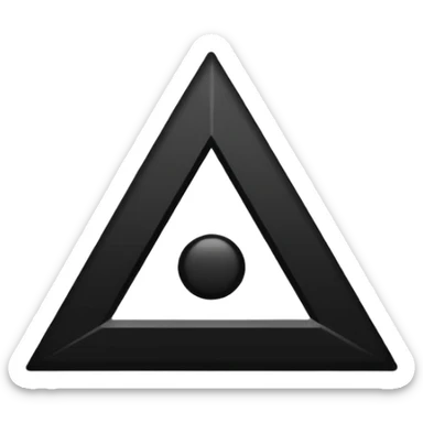 iOS style emoji, minimal summoning symbol, three dots triangle sticker