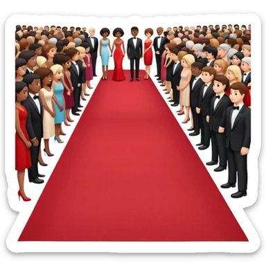 red carpet and crowd sticker