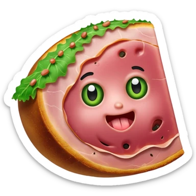 yucky moldy ham sticker