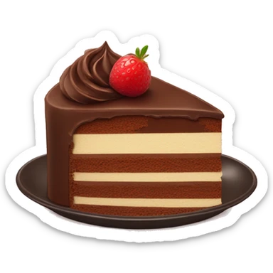 chocolate mousse cake slice sticker