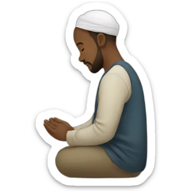 Muslim praying sticker
