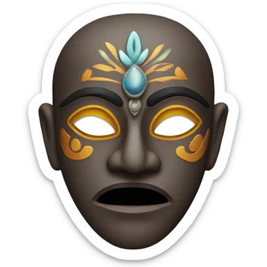 kala mask nazar which is uded in india sticker