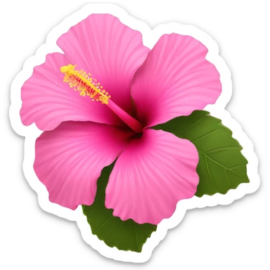 pink hibiscus flower  sticker