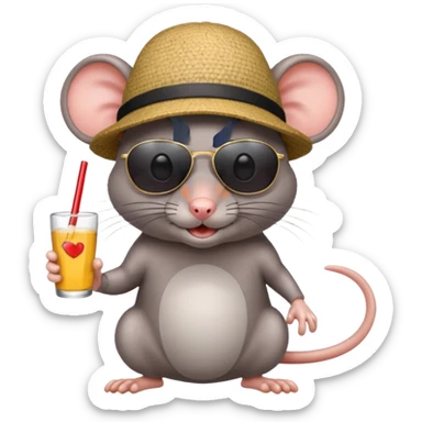 A rat doing 67 sticker