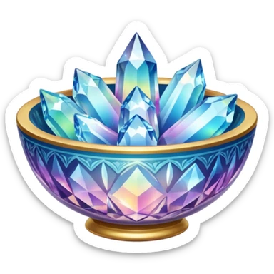 a bowl of blinged crystal sticker