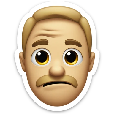 sad face sticking tongue out with thumb down sticker