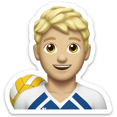 summer olympics water polo blonde boy sticker