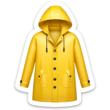 yellow raincoat, just rain coat, negative character. sticker