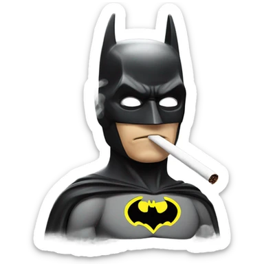 Batman smoking sticker
