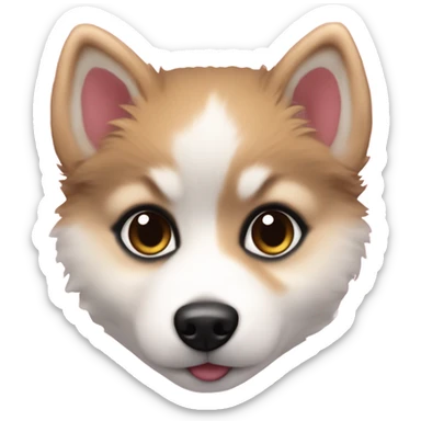Teacup Pomsky puppy  sticker