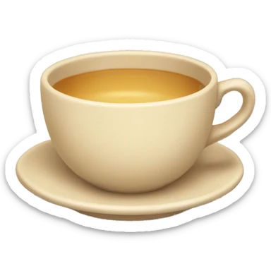 Beige teacup sticker