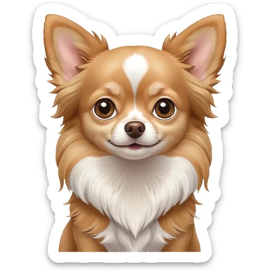 cute longhaired chihuahua sticker