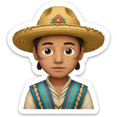 young mayan farmer sticker