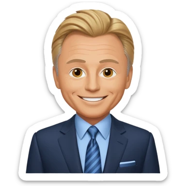 Pat Sajak wheel of fortune sticker