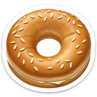 plain bagel sticker