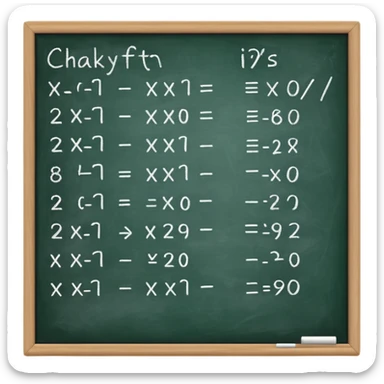 math formula on a chalkboard sticker
