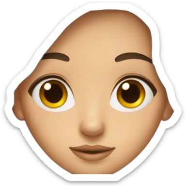 Attractive brunette with brown eyes sticker