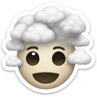 Cráneo con nubes sticker