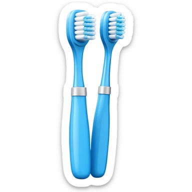 blue Toothbrush sticker