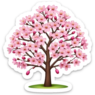 Japan cherry tree simple emoji sticker