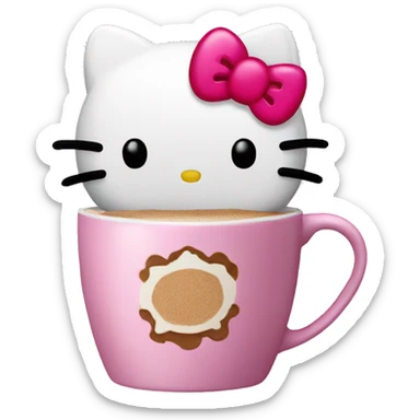 Hello kitty coffee  sticker