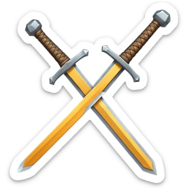Neither sword in Minecraft  sticker