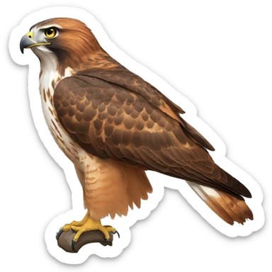 Red tailed hawk sticker