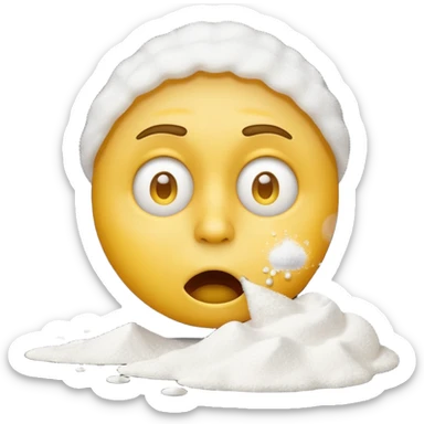 Emoji qui snif de la drogue sticker