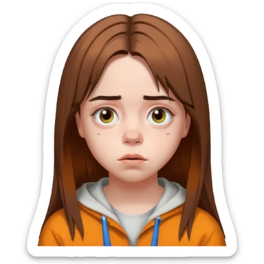 Billie Eilish just face  sticker