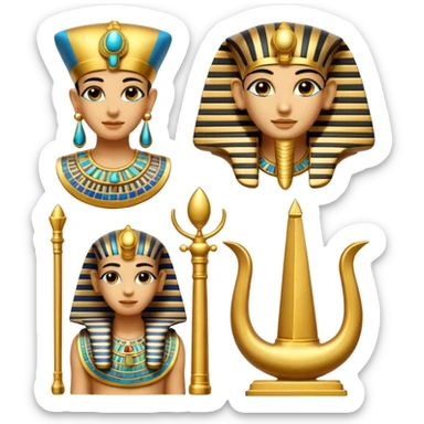 Egyptian Items with Gold Details sticker