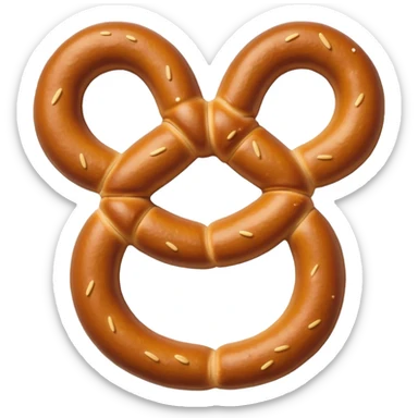 Pretzel shaped like a Mickey Mouse silhouette  sticker
