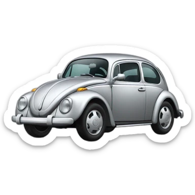 Volkswagen silver car sticker