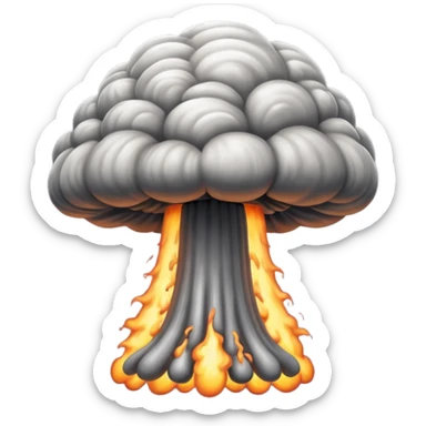 nuclear mushroom cloud sticker