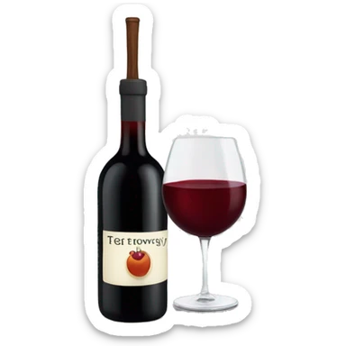 Red wine sticker