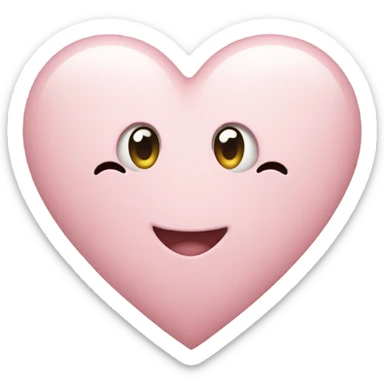 pastel pink heart sticker
