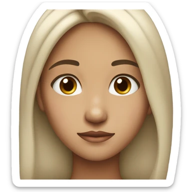 serene girl in close-up sticker