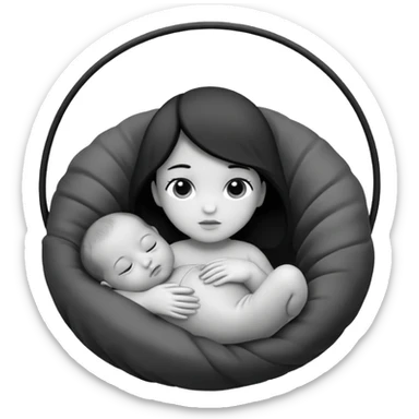 Newborn B&W Photoshoot sticker