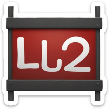 Sign that says “I Lub U 2” sticker