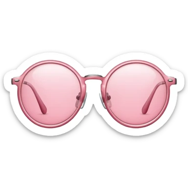 Rose pink glasses sticker