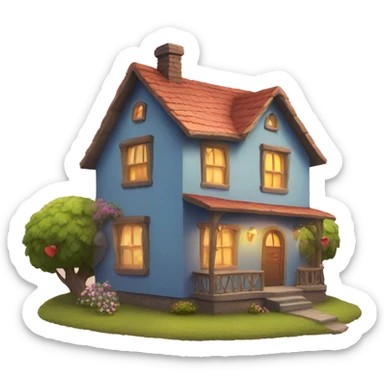 sweet home with heart sticker