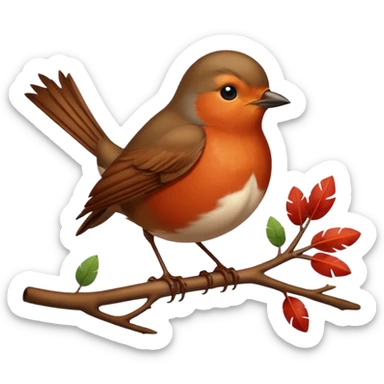 Robin bird sticker