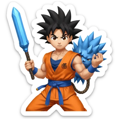 Goku with a rpg sticker